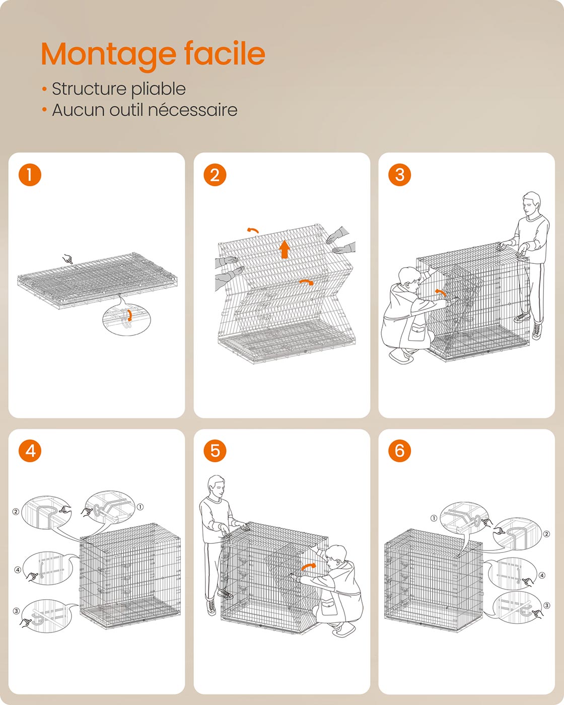 Gabbia per cani 2 porte pieghevole trasportabile con maniglie e vassoio formato XL 91 x 56 x 64 cm nero 12_0004782