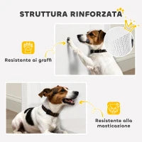 Cancellino per Cani Piccoli Estensibile 0-144 cm e Retrattile con Blocco Automatico, Bianco