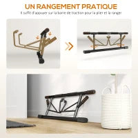 Barra di Trazione Barra da Porta con Fasce di Resistenza e Maniglie Imbottite, 100 x 50 x 27 cm, Nero e Arancione