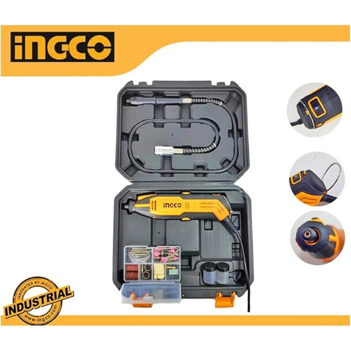 Minismerigliatrice flessibile 130 w + 109 accessori taglio levigatura lucidatura