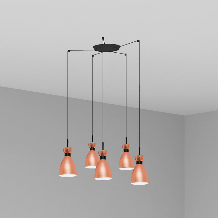 RETRO 5L Lampada sospensione rame