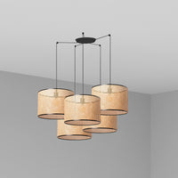 MAMBO 450 5L Lampada sospensione nera/ratan