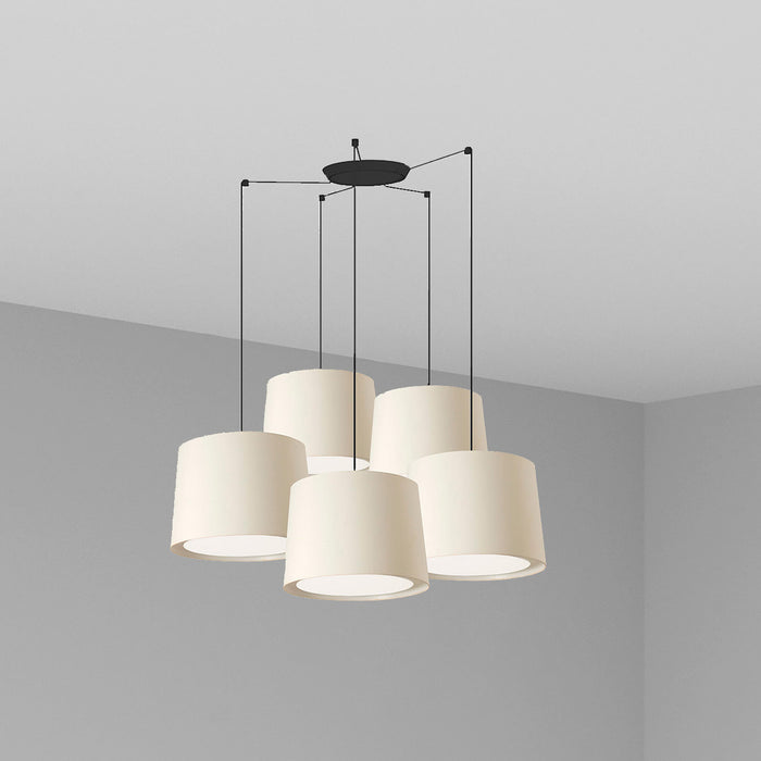 CONGA 5L Lampada sospensione bianca