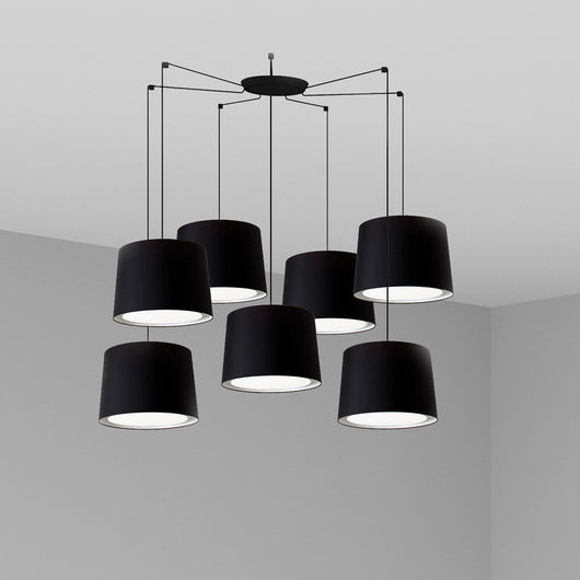 CONGA 7L Lampada sospensione nera