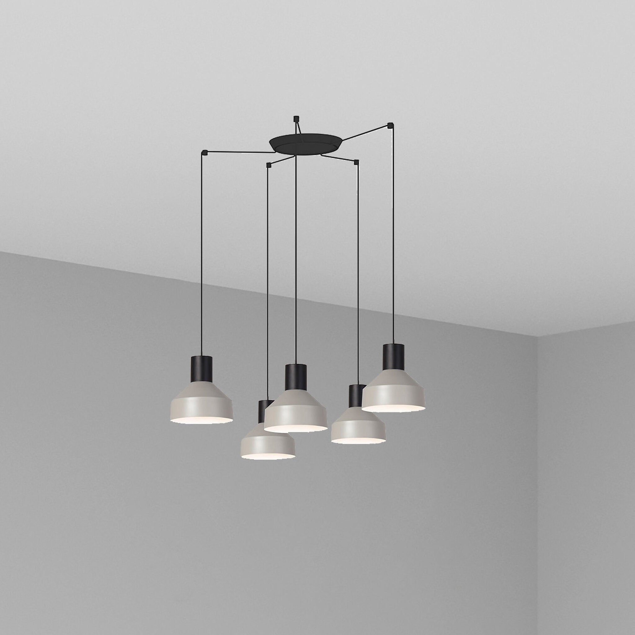 KOMBO 200 5L Lampada sospensione grigio