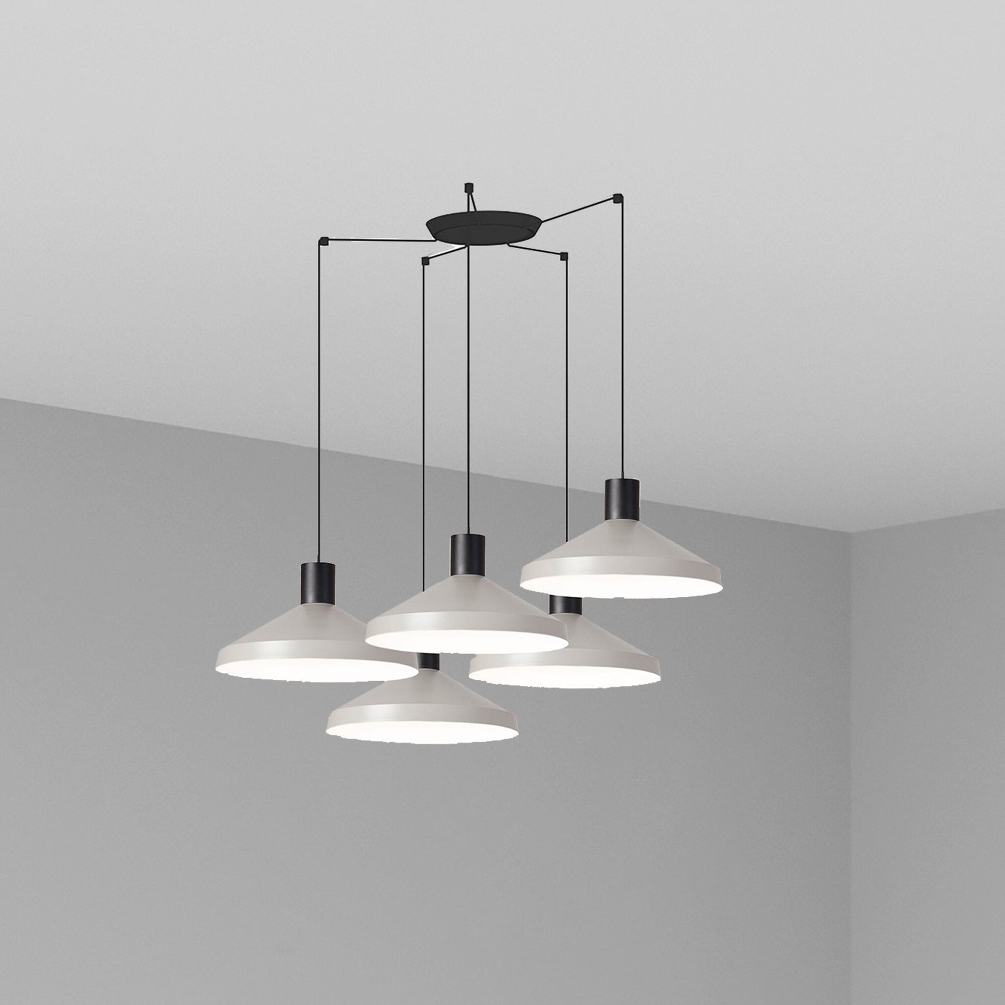 KOMBO 400 5L Lampada sospensione grigio