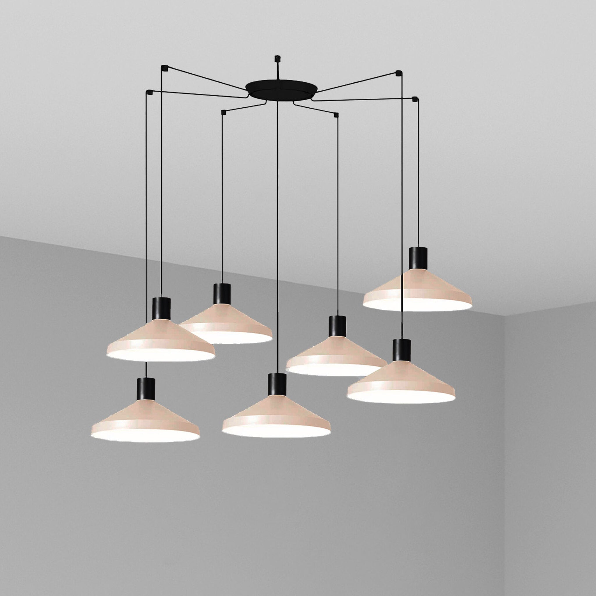 KOMBO 400 7L Lampada sospensione beige