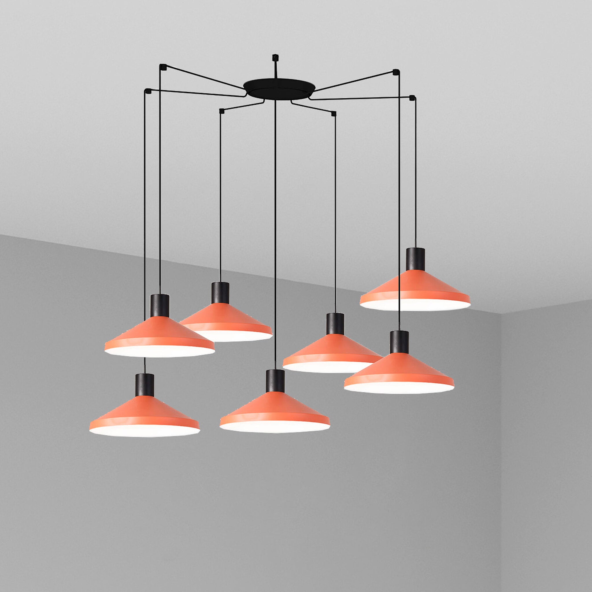 KOMBO 400 7L Lampada sospensione terracotta