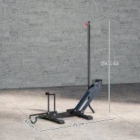 Rastrelliera per Bici Regolabile con Tubo di Supporto, in Acciaio e Plastica, 75x41x71-81 cm, Nero