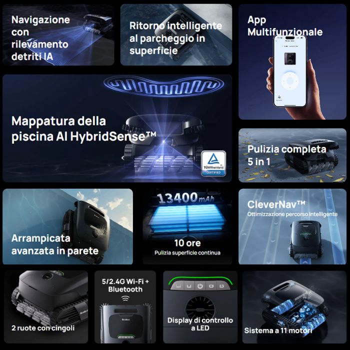 Robot piscina a batteria Beatbot AquaSense 2 Ultra
