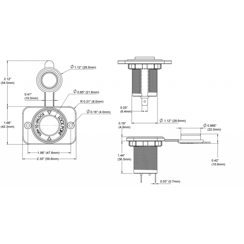 PRESA ACCENDISIGARI 12V. NERA