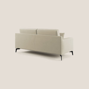 Divano 2 Posti 146x95x91 cm in Tessuto Panna