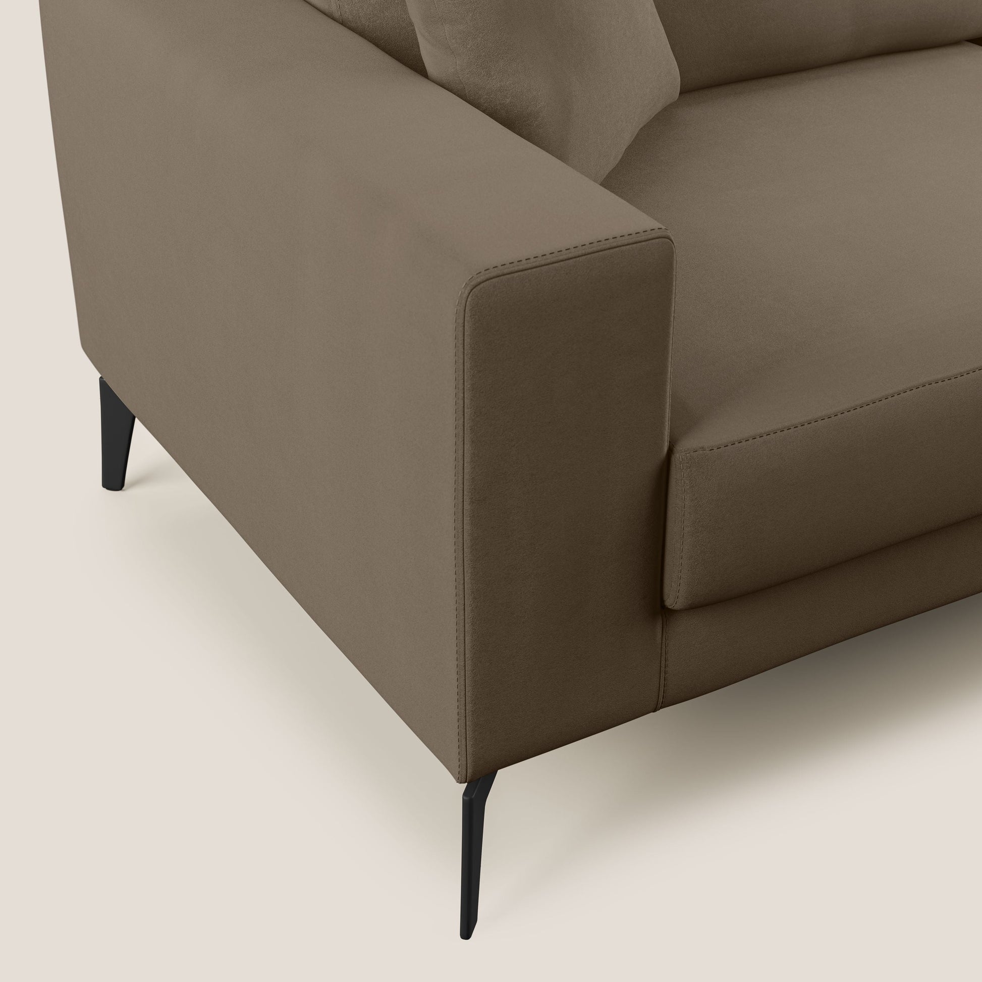 Divano 3 Posti 186x95x91 cm in Tessuto Marrone