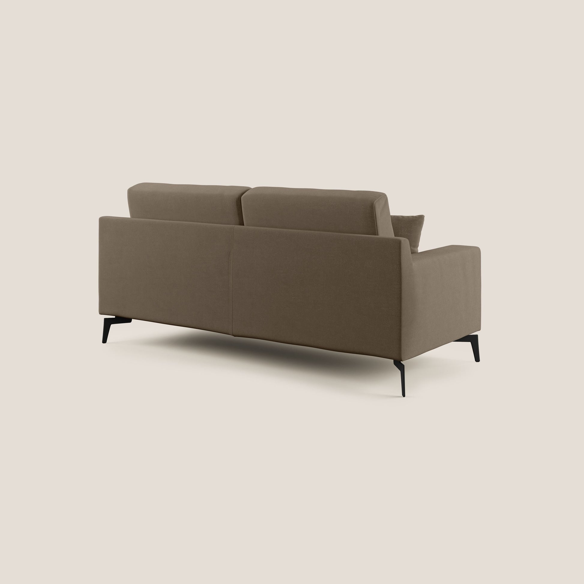 Divano 3 Posti 206x95x91 cm in Tessuto Marrone