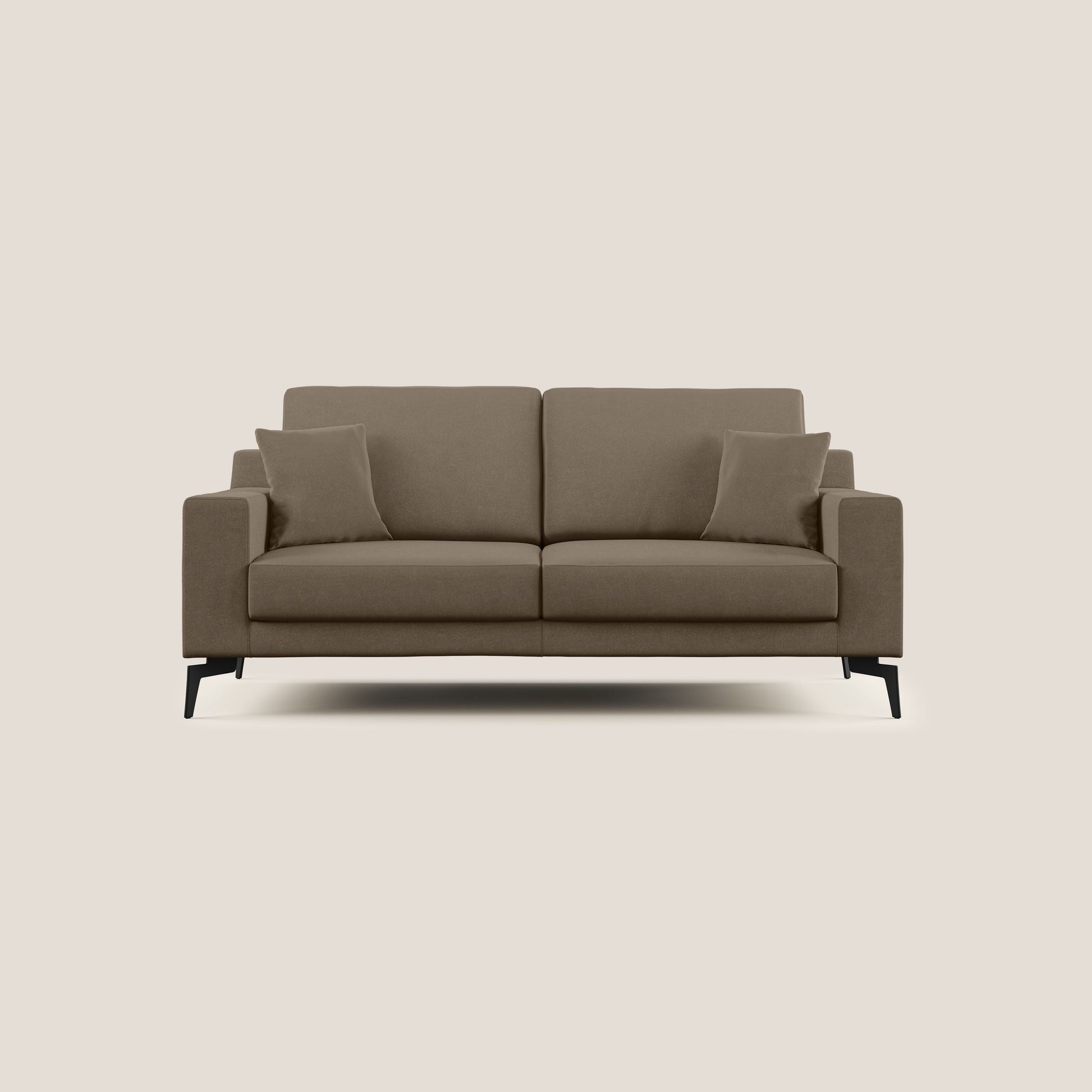 Divano 2 Posti 146x95x91 cm in Tessuto Marrone