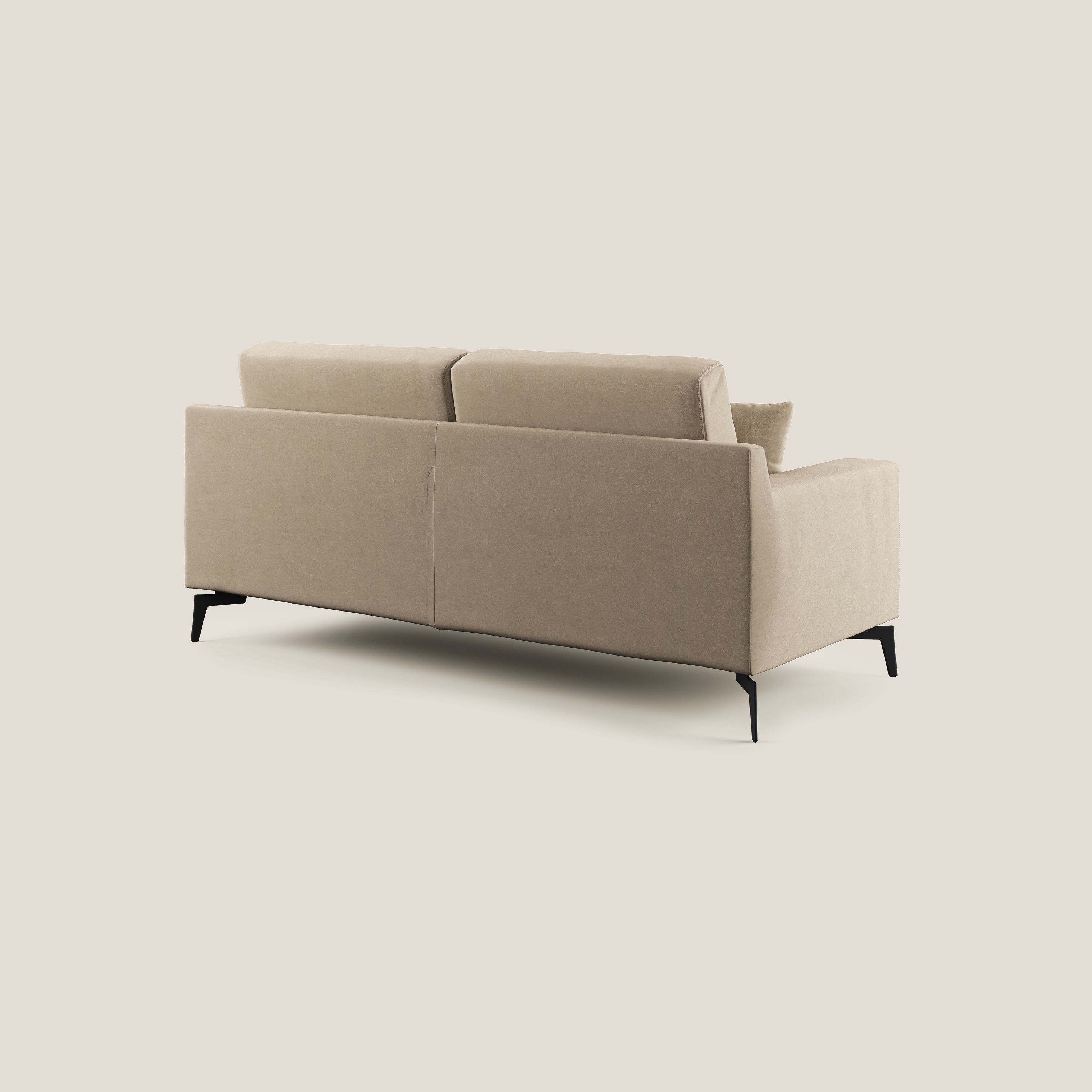 Divano 2 Posti 166x95x91 cm in Tessuto Tortora
