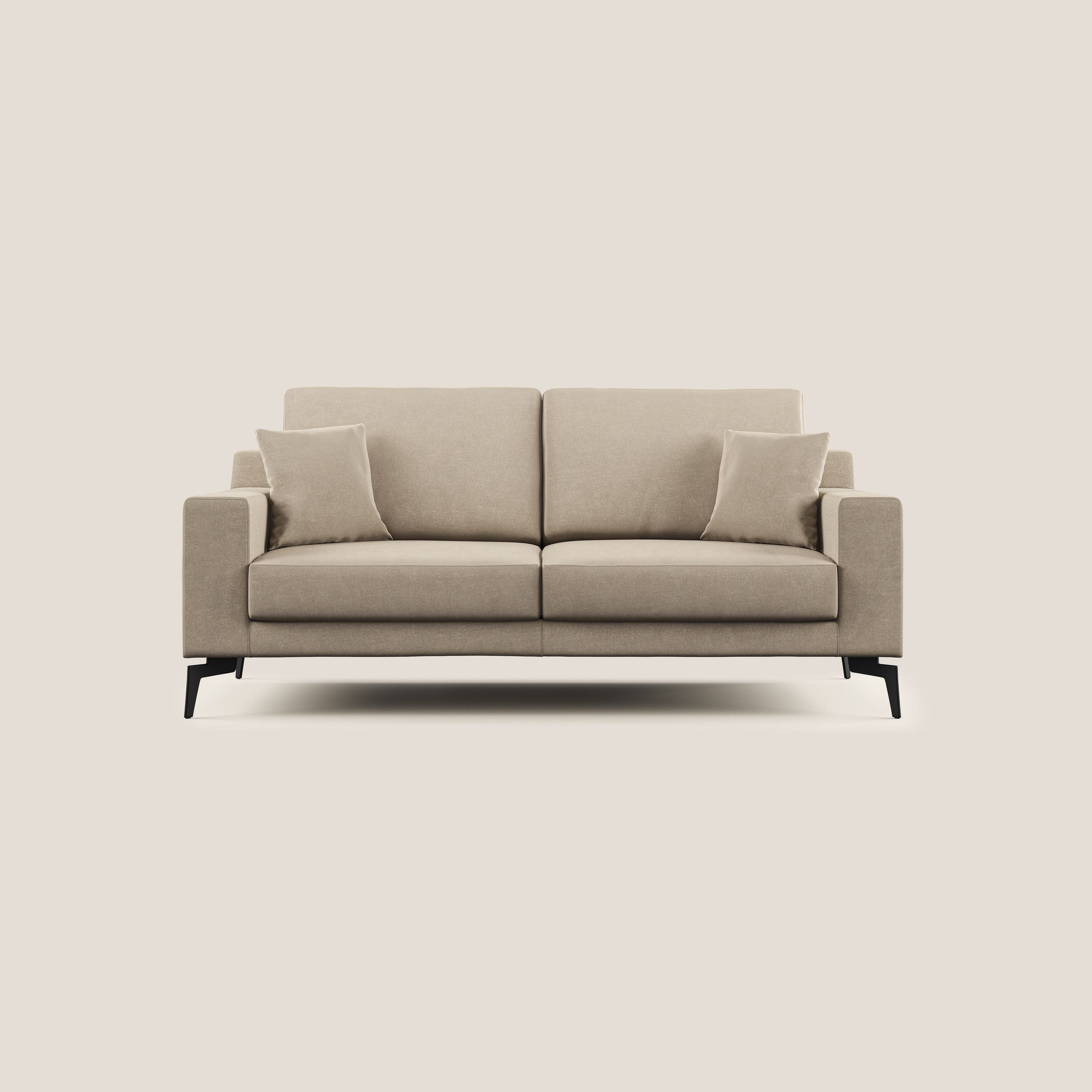Divano 2 Posti 166x95x91 cm in Tessuto Tortora