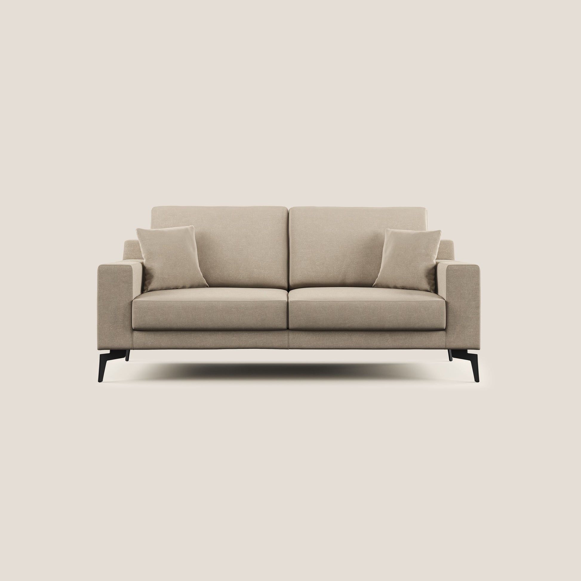 Divano 2 Posti 166x95x91 cm in Tessuto Tortora