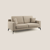 Divano 2 Posti 166x95x91 cm in Tessuto Tortora