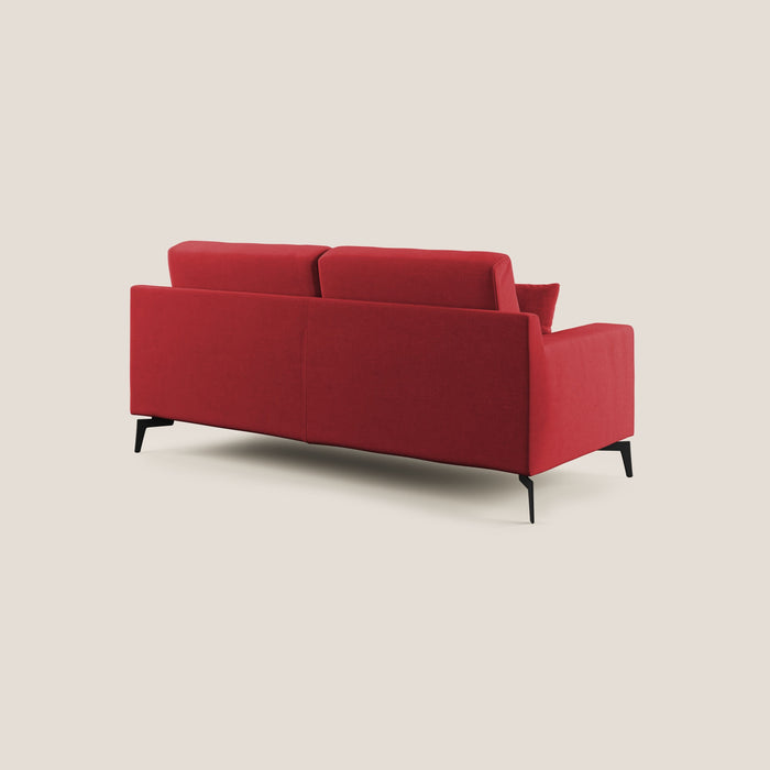 Divano 2 Posti 146x95x91 cm in Tessuto Rosso