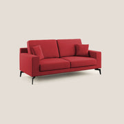 Divano 3 Posti 206x95x91 cm in Tessuto Rosso