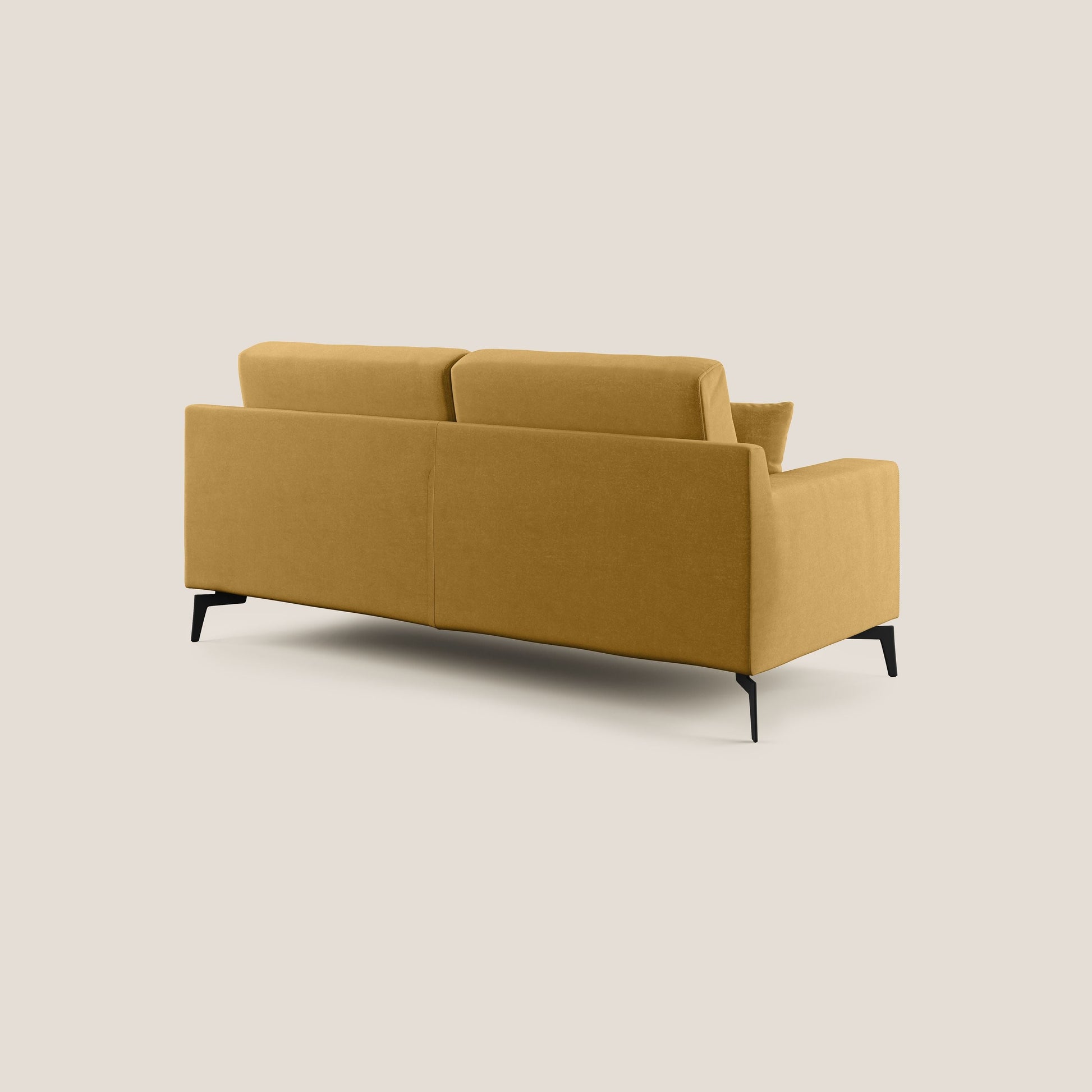 Divano 3 Posti 186x95x91 cm in Tessuto Giallo