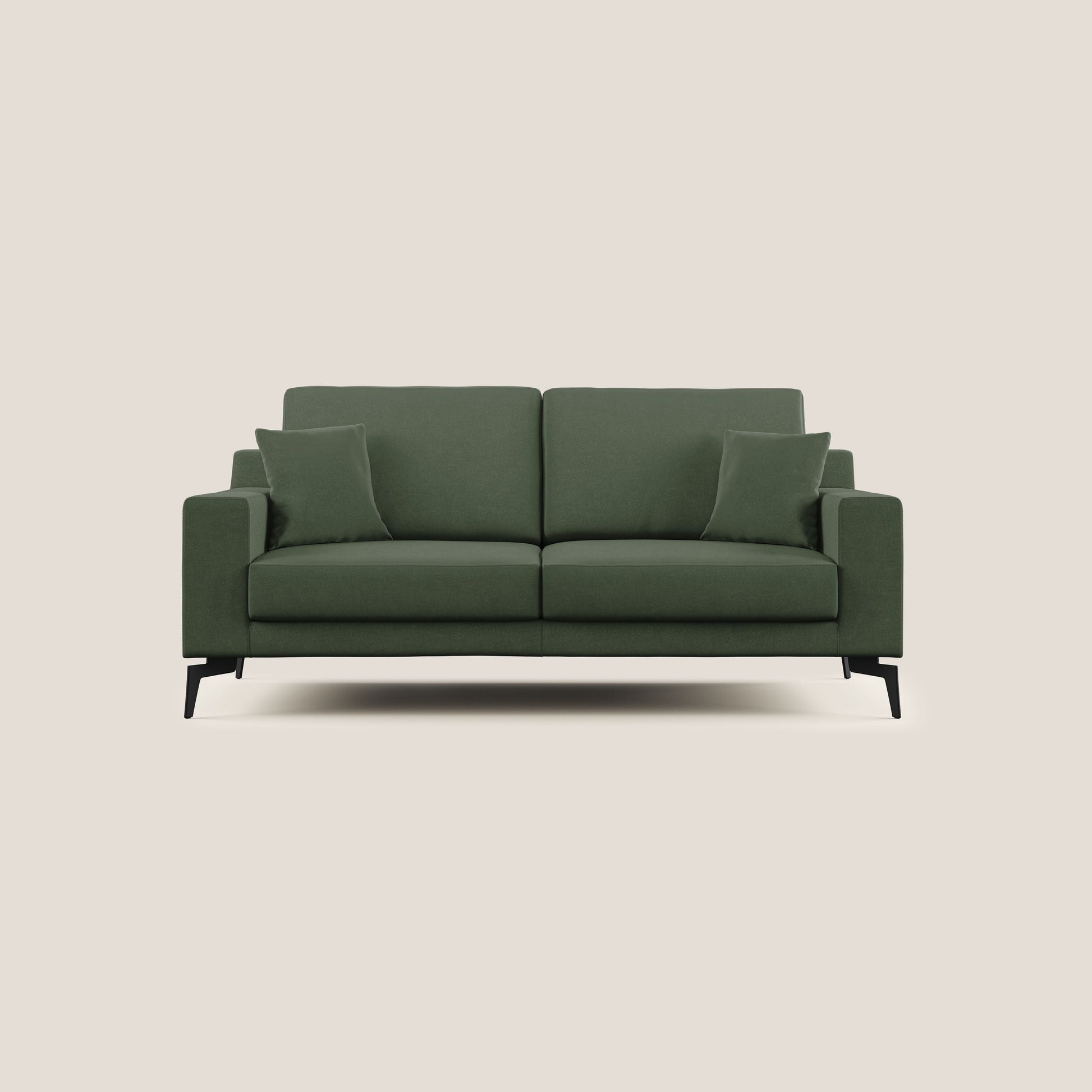 Divano 3 Posti 206x95x91 cm in Tessuto Verde