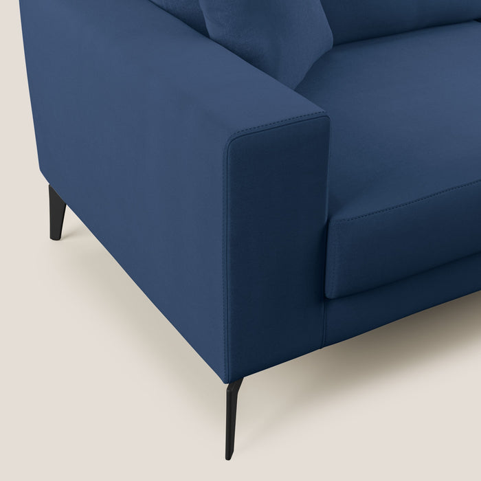 Divano 3 Posti 186x95x91 cm in Tessuto Blu