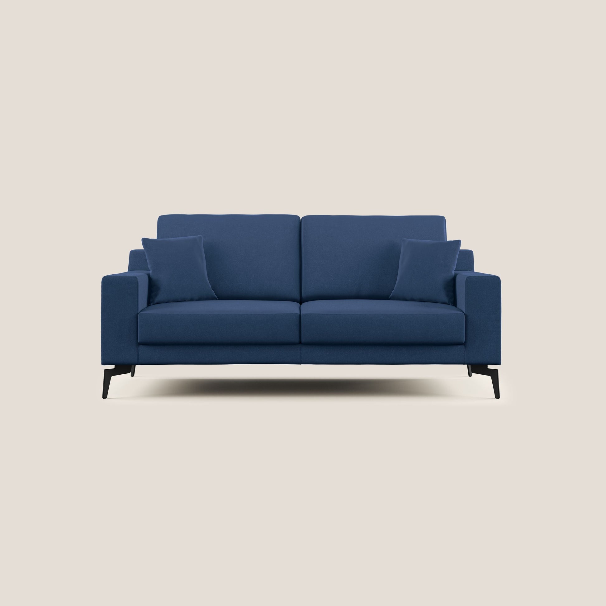Divano 3 Posti 186x95x91 cm in Tessuto Blu