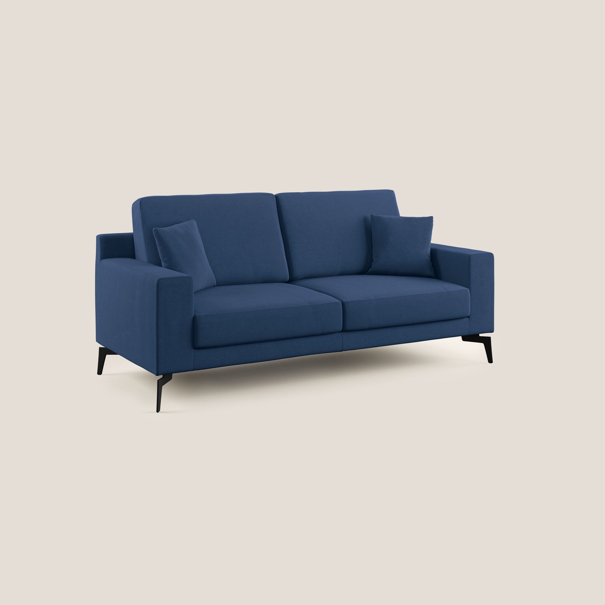 Divano 3 Posti 206x95x91 cm in Tessuto Blu