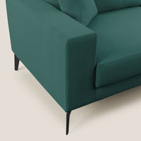 Divano 3 Posti 186x95x91 cm in Tessuto Petrolio