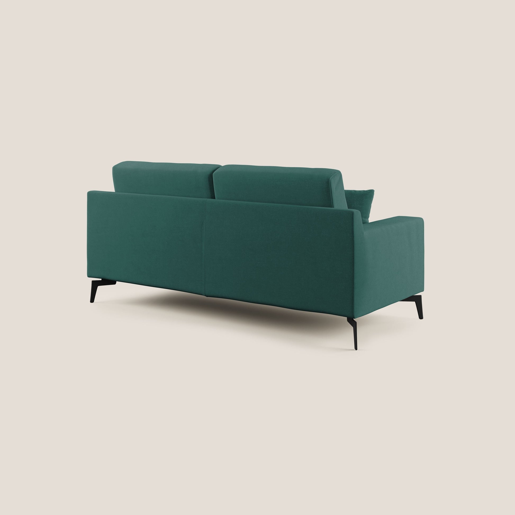Divano 2 Posti 166x95x91 cm in Tessuto Petrolio