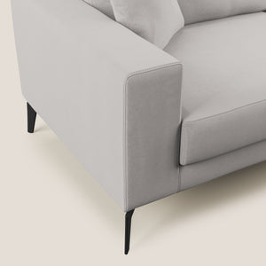 Divano 3 Posti 206x95x91 cm in Tessuto Grigio Chiaro