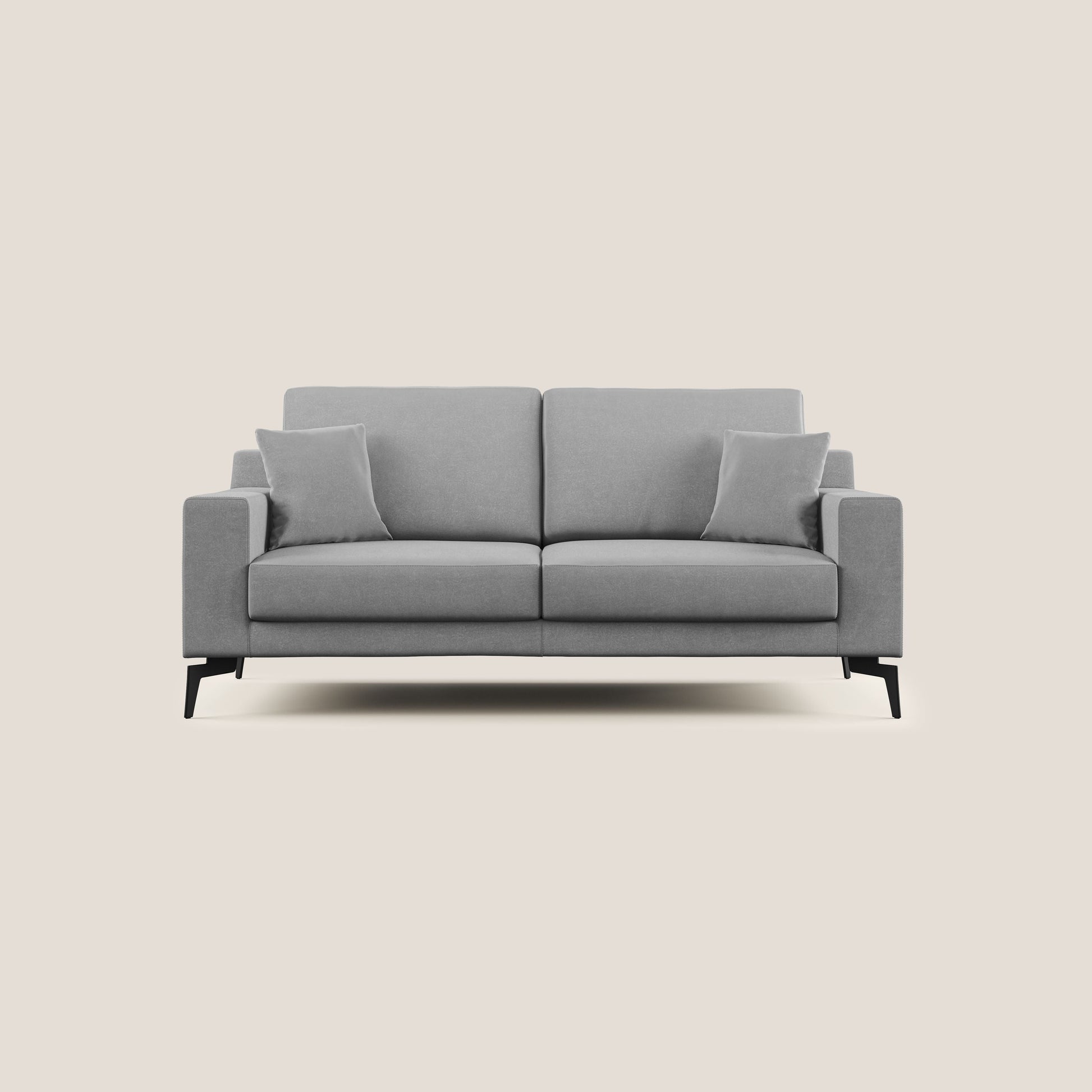 Divano 2 Posti 166x95x91 cm in Tessuto Grigio