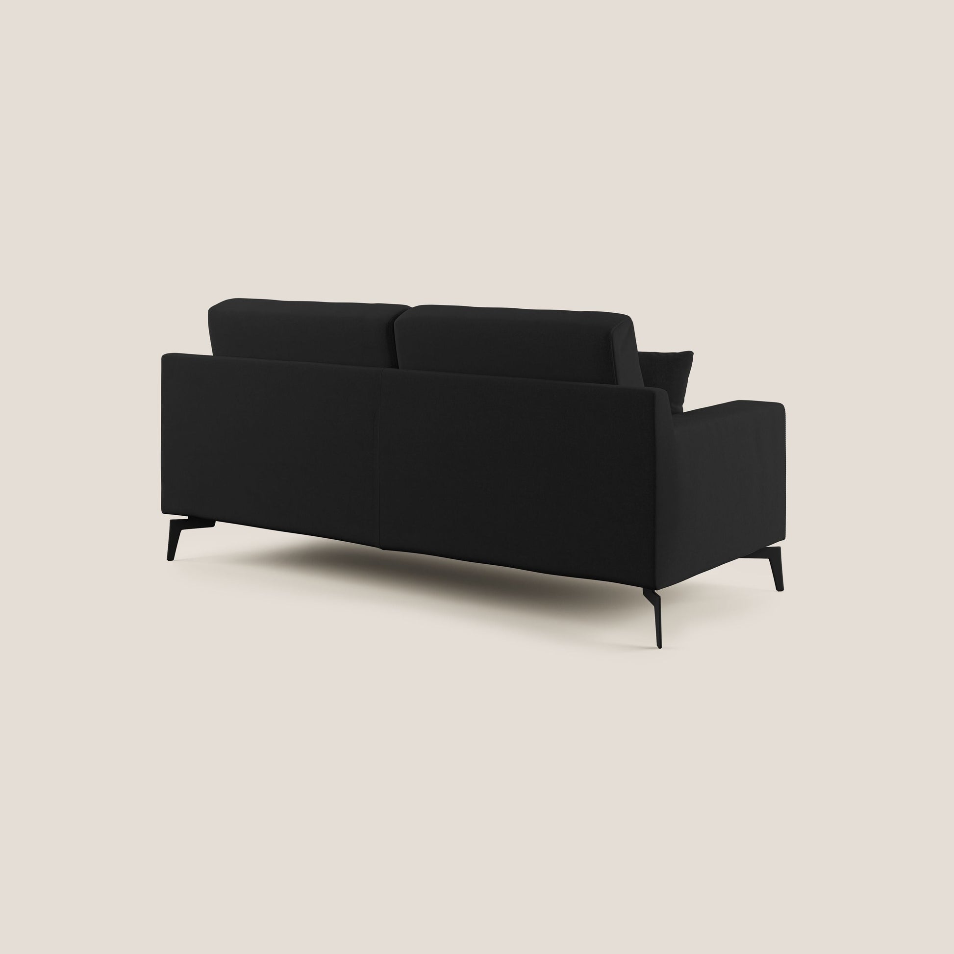 Divano 2 Posti 166x95x91 cm in Tessuto Nero