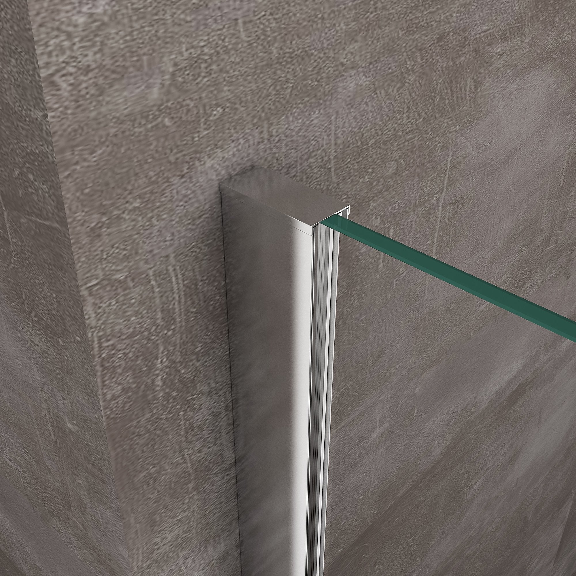 Box Doccia Angolare Con Pannello Fisso Laterale E Porta Frontale Scorrevole Senza Telaio H 200 Cromo Trasparente Cm 70 (68-70) x 140 (136-141)