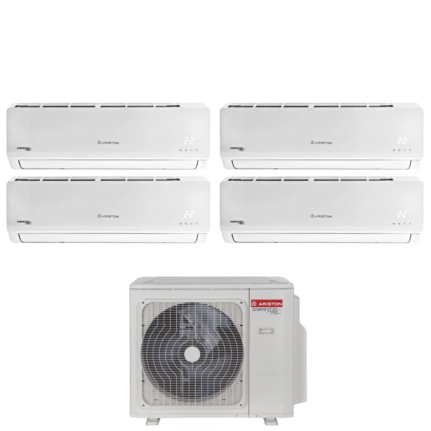 Climatizzatore Condizionatore Ariston Quadri Split Inverter serie PRIOS 9+9+12+12 con QUAD 110 XD0C-O R-32 Wi-Fi Optional 9000+9000+12000+12000