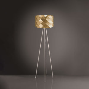 Piantana Moderna 3 Piediprisma Polilux ® New Gold E Metallo 1 Luce E27