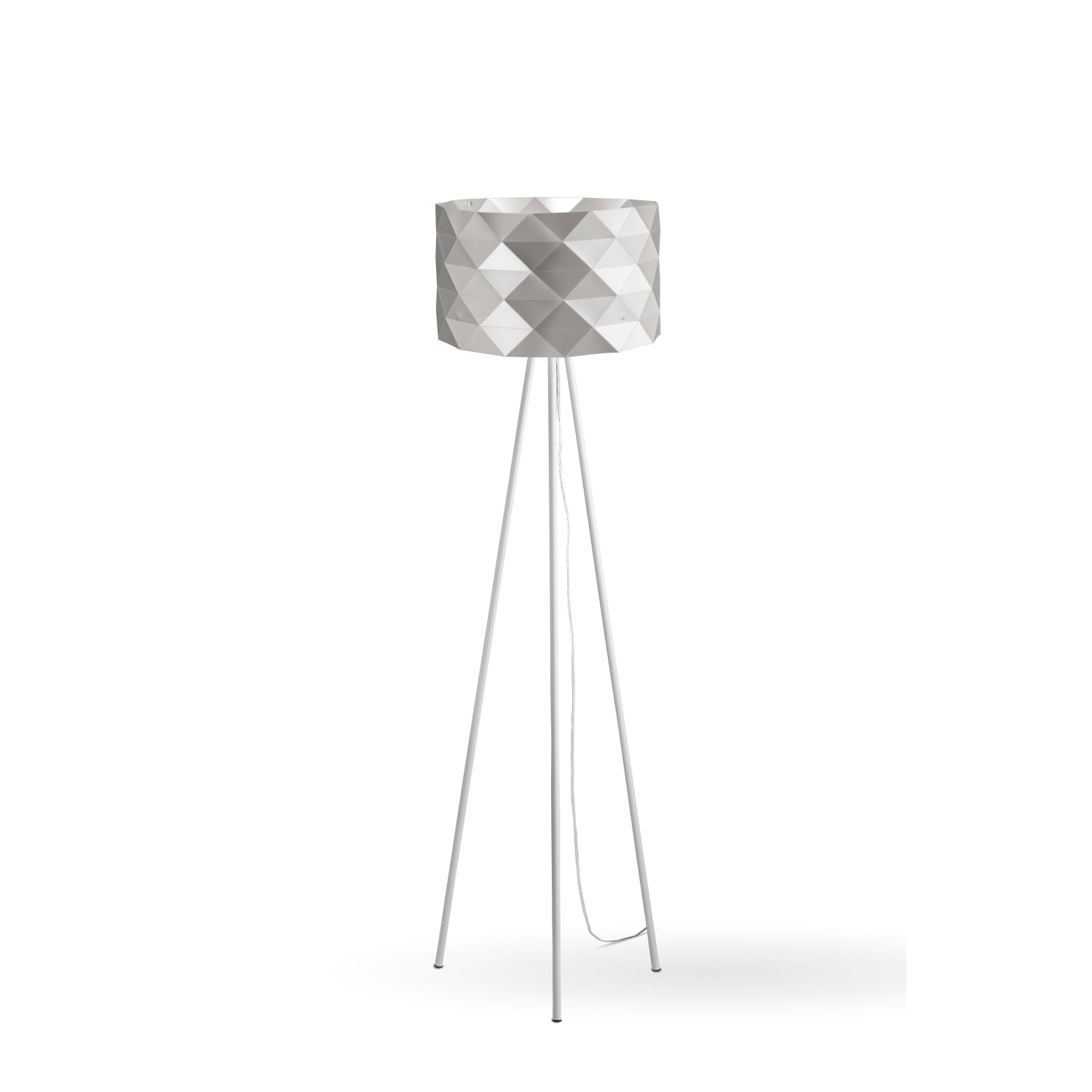 Piantana Moderna 3 Piediprisma Polilux ® Argento E Metallo 1 Luce E27