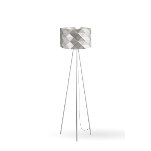 Piantana Moderna 3 Piediprisma Polilux ® Argento E Metallo 1 Luce E27