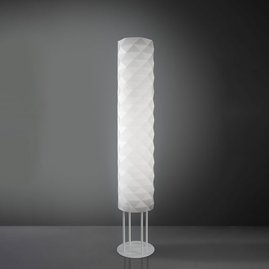 Piantana Moderna Prisma Polilux ® Bianco E Metallo 3 Luci E27