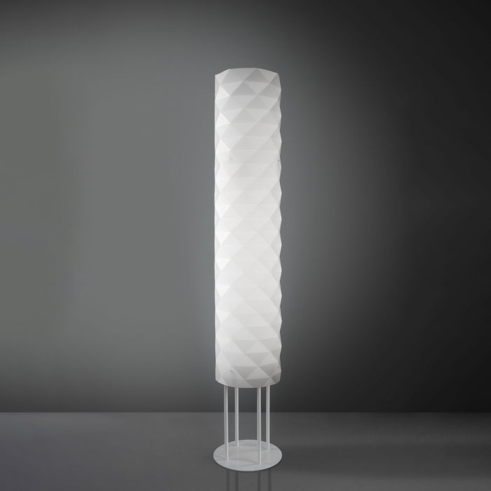 Piantana Moderna Prisma Polilux ® Bianco E Metallo 3 Luci E27