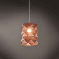 Sospensione Moderna Prisma Polilux ® Rame E Metallo Cromo 1 Luce E27 D27Cm