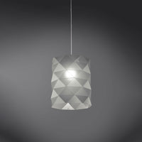 Sospensione Moderna Prisma Polilux ® Argento E Metallo Cromo 1 Luce E27 D27Cm