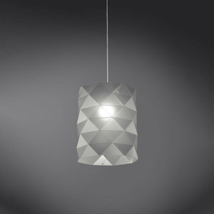 Sospensione Moderna Prisma Polilux ® Argento E Metallo Cromo 1 Luce E27 D27Cm