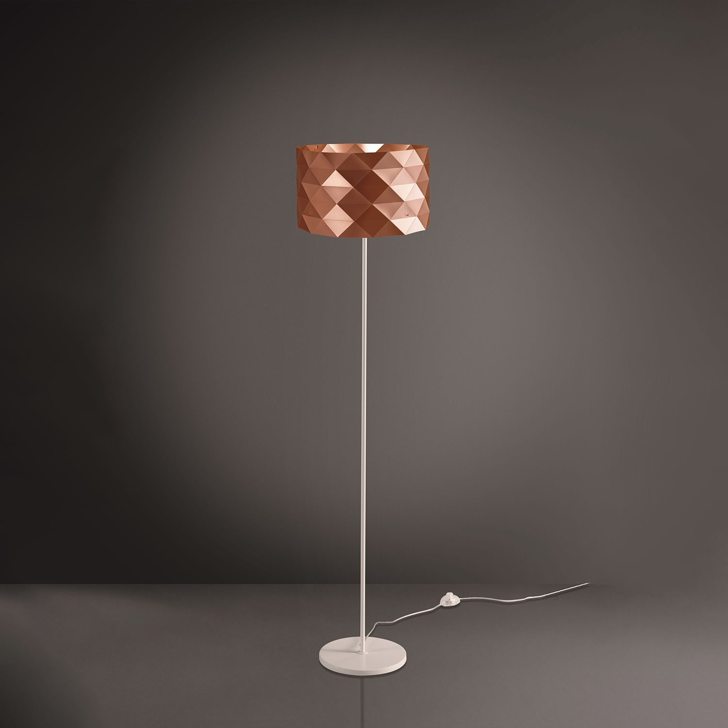 Piantana Moderna Prisma Polilux ® Rame E Metallo 1 Luce E27