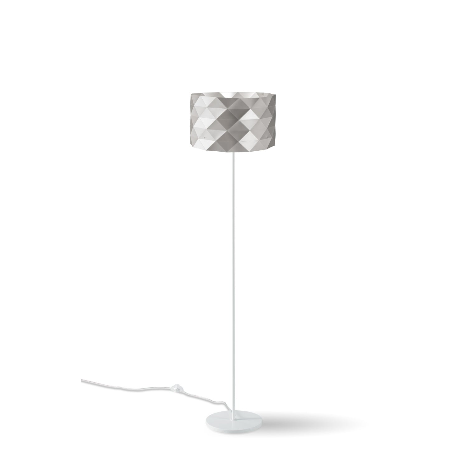 Piantana Moderna Prisma Polilux ® Argento E Metallo 1 Luce E27