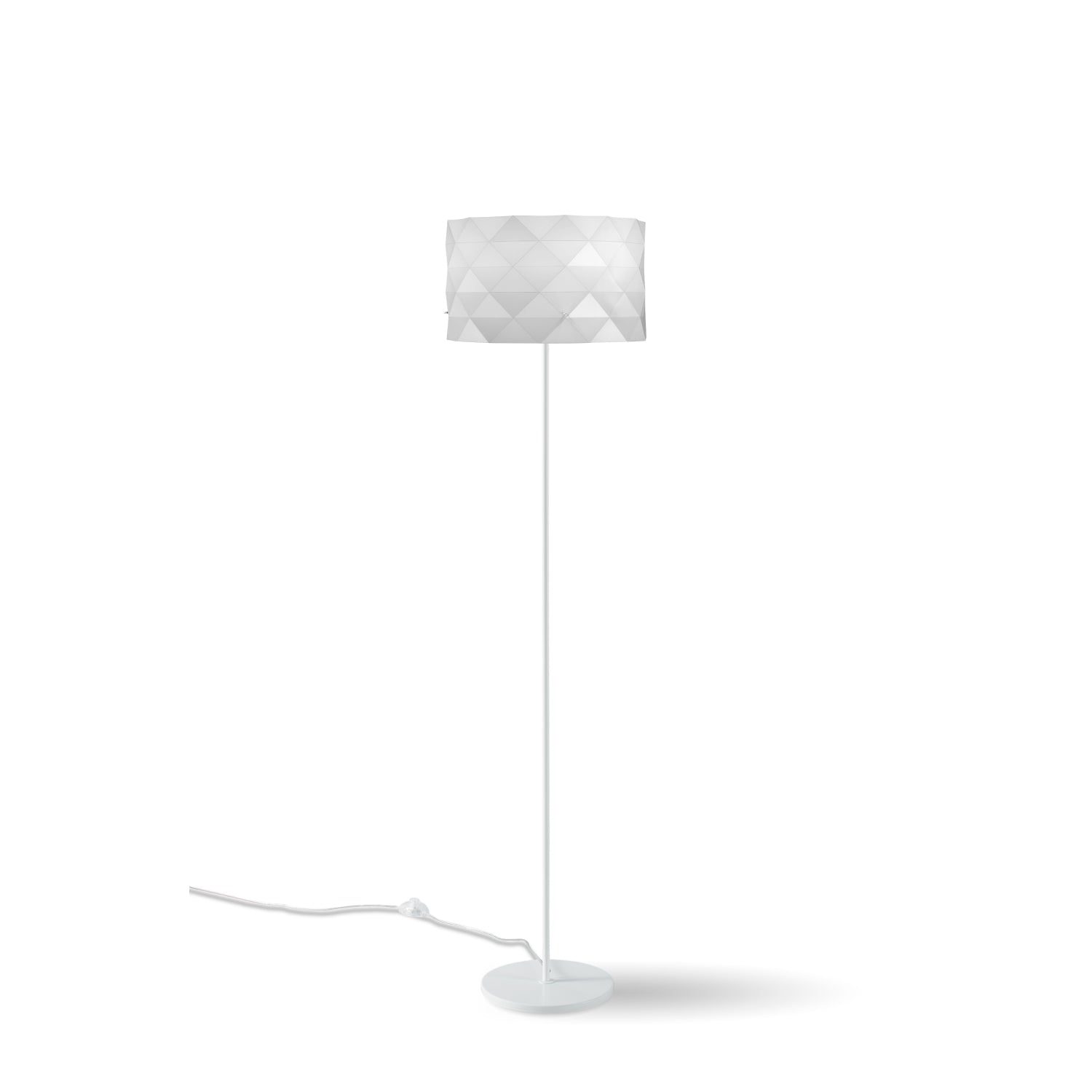 Piantana Moderna Prisma Polilux ® Bianco E Metallo 1 Luce E27