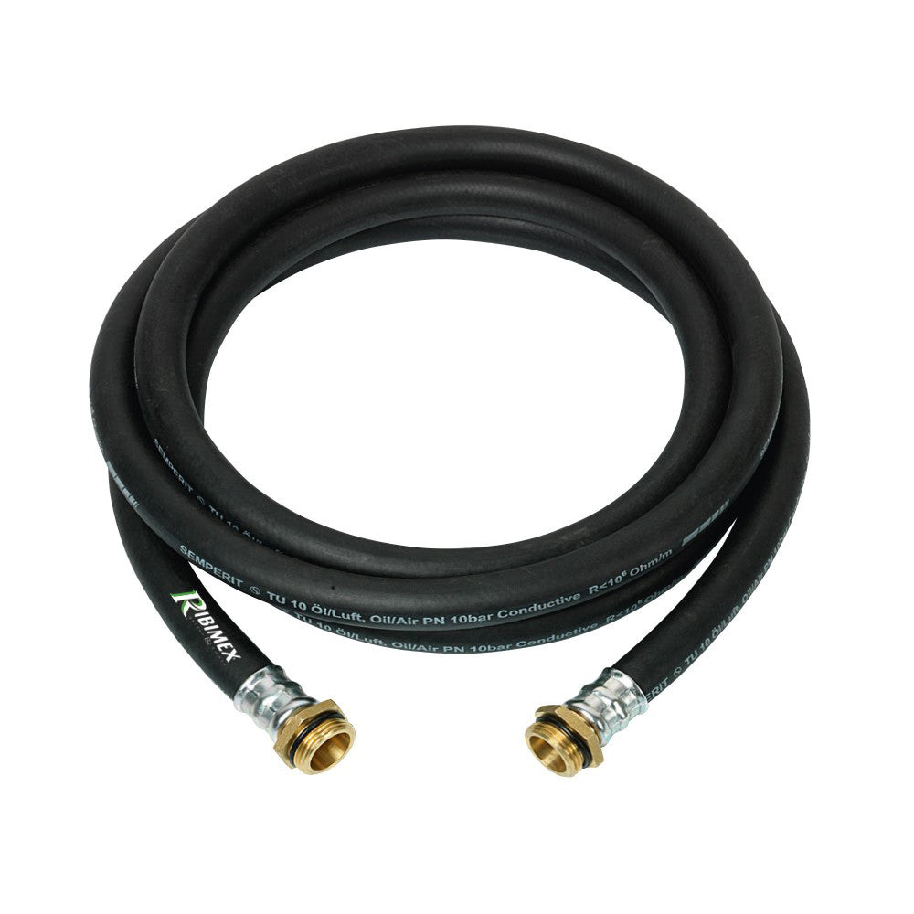 TUBO GASOLIO 6mt RACCORDATO 1 POLLICE POMPA NAFTA TRAVASO BOTTE RIBIMEX PRKA106GOM