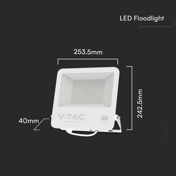 PRO Faro LED SMD Chip Samsung 100W Cavo 1m Colore Bianco 4000K IP65 253.5x40x242.5mm SKU:23442